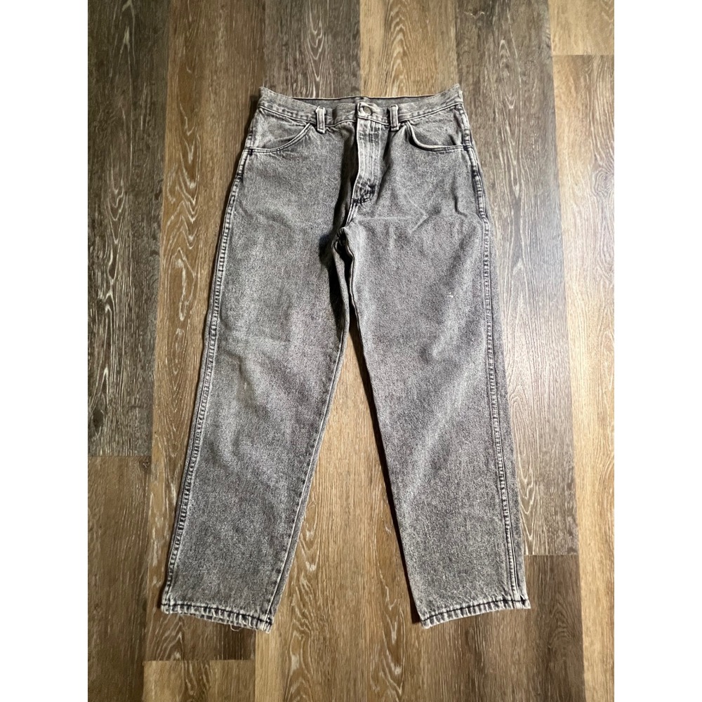 Wrangler Jeans Mens 30 Grey Good Acid Wash Vintage Straight Leg Denim Pants
